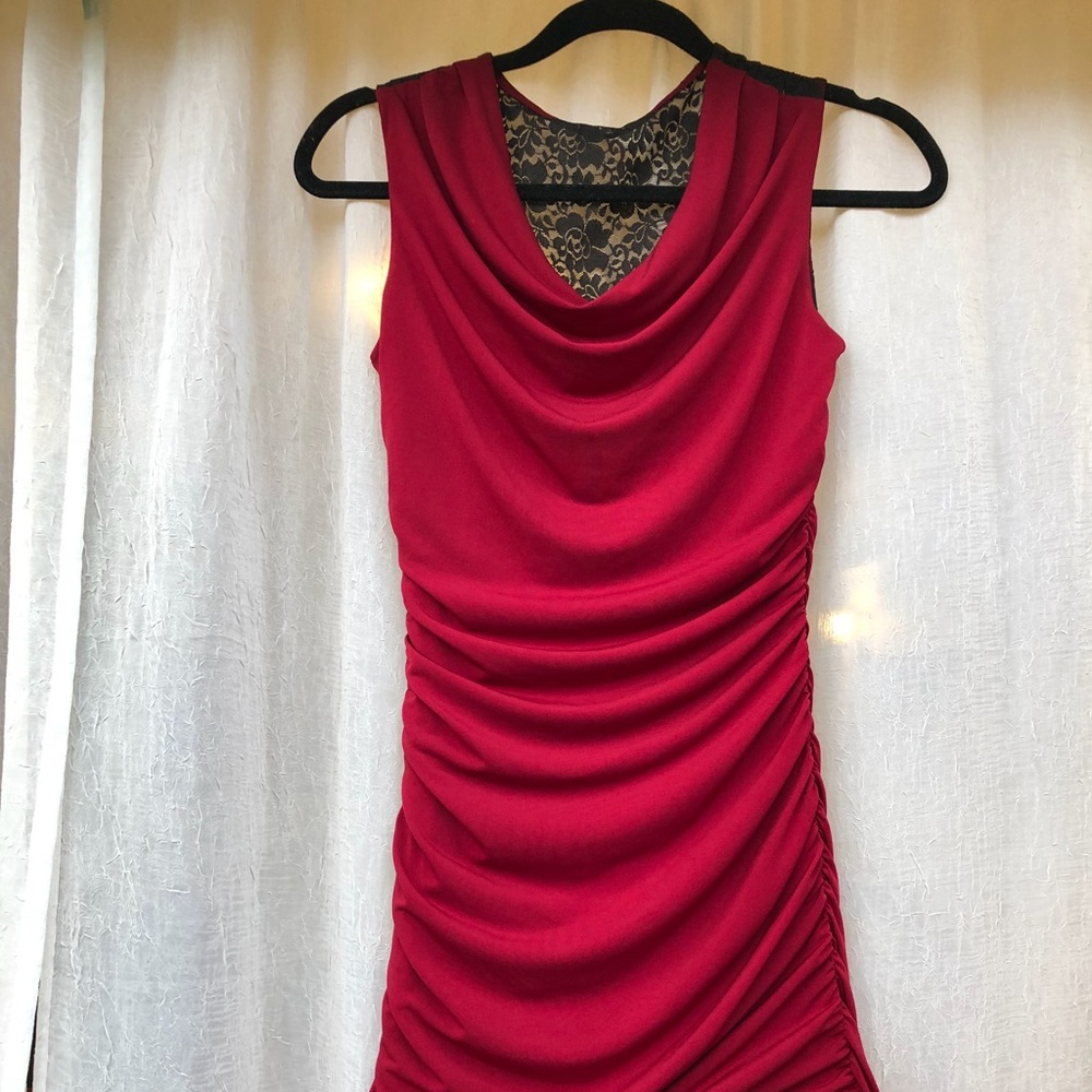 RED Black Lace Nordstrom Dress